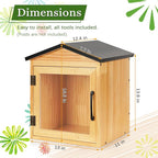 Outdoor Library Outdoor Book Box Storage Small Wooden Cabinet Little Literature Box for Neighborhoods Community and Schools Sharing Books, Flyers, Newspapers, Food and Art (B)