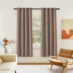 Room Darkening Curtain for Living Room – 1 Panel, 46 By 72, Cappuccino