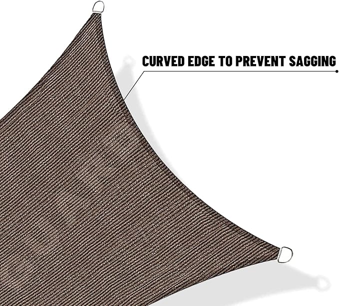 SUNNY GUARD Custom Size 8'x11'x13.6' Brown Sun Shade Sail Right Triangle UV Block Shade for Backyard Yard Patio Deck Garden(Customized)