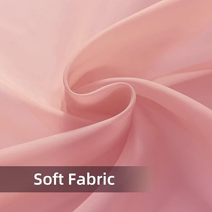 SpaceDresser Waterproof Outdoor Sheer Curtains for Patio - 2 Panels Rod Pocket Indoor Voile Sheer Curtain for Living Room,52W x 84L inch, Blush