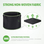 Delxo 20 Pack 5 Gallon Grow Bags Heavy Duty Aeration Fabric Pots Thickened Nonwoven Garden Plant Growing Bags with Handles for Planting