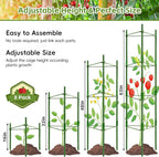 Riare 8 Pack 4 FT Tomato Cages for Garden- 48inches Heavy Duty Garden Stakes, Adjustable Tall Tomato Plant Support Tomato Trellis Cage for Pots, Raised Garden Bed, Climbing Vegetables Plants Flowers