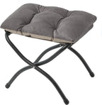15"(H) Folding Ottoman, Foldable Footrest Stool, Portable Small Foot Stool for Couch, Collapsible Foot Rest Ottoman for Sofa, Accent Padded Ottomans for Living Room, Bedroom, Dark Coffee