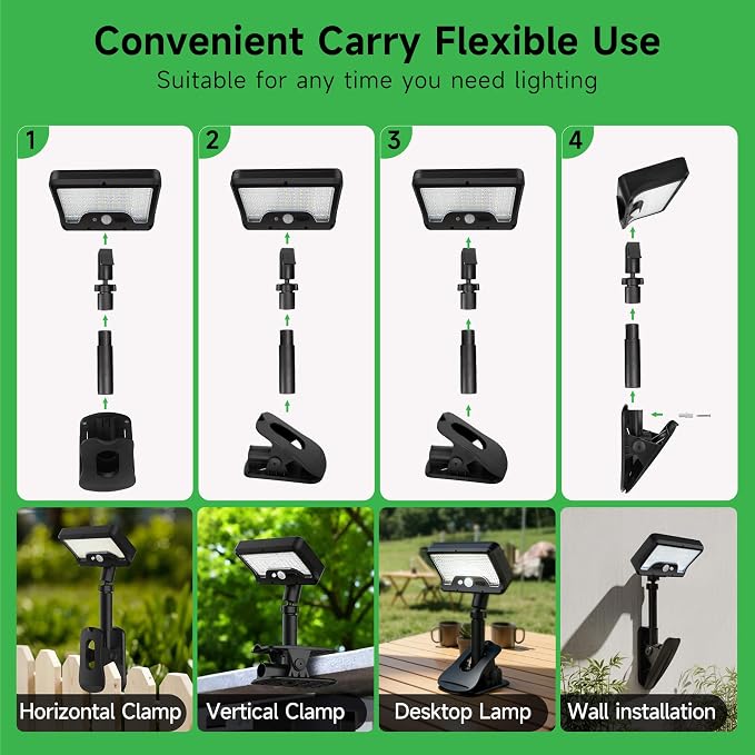 3CCT Clip On Solar Fence Lights Outdoor, Motion Sensor Fixture - Image 8