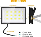 Onforu 80W LED Flood Lights Outdoor,8000LM Super Bright Security Light,6500K Daylight White, Outdoor Floodlight, IP66 Waterproof Outside Floodlights for Garage Yard Garden 2 Pack