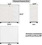 Outdoor/Indoor Storage Box,Resin and Plastic Storage Cabinet Waterproof,Outdoor Cabinet for Patio/Garden/Balcony/Backyard/All Room(NO Shelf-White)