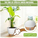 Self-Watering Pots for Indoor Plants 4 Pack, 6/8/10/12 Inch Outdoor Planters with Water Level Indicator&Deep Reservoir, Decorative Flower Pots for Indoor Plants,Home Decor (White, 12+10+8+6 inch)