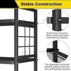 GIOTORENT 6-Wire Standing Storage Shelf for Bathroom Organizers and Storage & Laundry Room Organization, Metal Shelving Unit Pantry Rack for Kitchen & Bathroom, Black