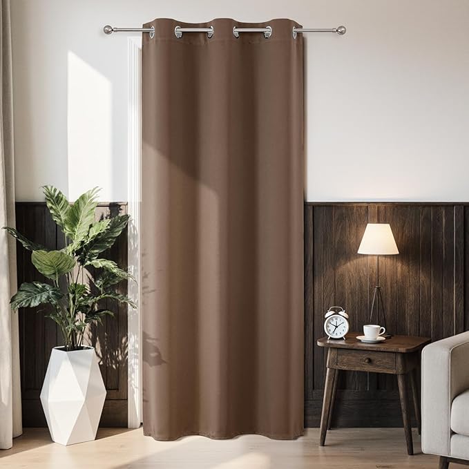 Blackout Door Curtain for Doorway Privacy – Khaki, 40Wx78L, 1 Panel