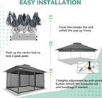 COBIZI 10x15 FT Pop up Gazebo on Clearance - Outdoor pop up Canopy Tent,carpas para Patio, Shelter - Screen Tents with Portable Carry Bag, Patio Gazebos for Camping,Garden,Deck,Backyard,Darkgrey
