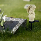 Solar Garden Angel Lights, Waterproof Outdoor Garden Angels Statue Decorations Angels Solar Lights for Cemetery Gravesite Grave Outside Yard Patio Lawn Porch (Sleeping Angel)