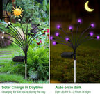 Kohlrabi Solar Garden Lights Outdoor, 4 Pack 40 LED Solar Purple Firefly Lights Waterproof, Sway by Wind, Halloween Swaying Light for Yard Patio Backyard Garden Planter Flower Bed Pathway Decoration