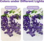 Artificial Wisteria Flower Vines, 48 Pack, Dark Purple Hanging Decor