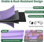 Kesfitt Round Raised Garden Bed, 4x4x1 FT Galvanized Steel Metal Garden Bed, Open-Bottom Design, 12-Inch Deep Outdoor Raised Garden Bed for Vegetables & Herbs, Lavender Purple