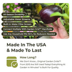 Garden Grid Watering System | Raised Garden Bed Drip Irrigation System – But Better | Pre-Assembled, Waters Every Plant Evenly, 2-Minute Setup | Square Foot Gardening Grid | US-Made (Cornerless, 4x8)