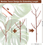 6 Pack Stackable Monstera Plant Support, Plant Stakes for Indoor and Outdoor Plants Use, Garden Stakes for Climbing and Potted Plants, Pothos, Philodendron, Brown