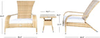 SAFAVIEH Outdoor Collection Edna Natural/White Cushion 3-Piece Lounge Set - Image 4