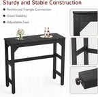Stoog All-Weather Patio Bar Table, Outdoor Bar Table with Adjustable Feet, Patio Counter Bar Height Tables with Waterproof Top, Never Fade or Rot, for Garden, Balcony, Deck, and Poolside, Black