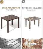Crestlive Products Outdoor Side Table, Aluminum Rectangular Side/End Table - Image 5