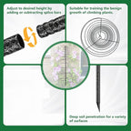 2 Pack Spiral Trellis for Climbing Plants Outdoor, 45 Inch Tall Heavy Duty Metal Garden Tower, Decorative Plant Support with Anti-Tip Stake,Rustproof for Clematis Pole Beans Cucumber Berry Vines Pots