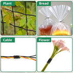 Decoroca Soft Plant Ties for Support - 65.6' Reusable Waterproof Plant Wire, Garden Twist, Office Organization and Decoration Binding（1pc/Black）