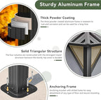 Aoxun Hardtop Gazebo 10x10, Aluminum Frame Canopy with Galvanized Steel Roof, Outdoor Gazebo with Breathable Netting and Privacy Curtain for Backyard