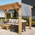 Universal Pergola Replacement Canopy Outdoor Canopy Shade Cover Waterproof Shade Top Cover for Outdoor Patio Porch Backyard(12 x 8 ft,Gray)