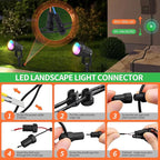 12W LED Landscape Lights Low Voltage, RGBW Color Changing 12V AC/DC Waterproof Outdoor Spotlights with Remote Control, IP65 Garden Pathway Lights with 8 Spike Stands for Christmas Decorative(8 Pack)