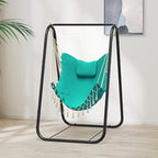 G TALECO GEAR Hammock Chair with Stand,Heavy-Duty and Rustproof Hanging Chair with Stand,Hammock Swing Chair Stand,for Indoor Outdoor Patio Yard Garden Porch (Aqua)