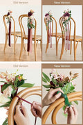 Artificial Flower Aisle Pew Markers 8 Pcs Marsala Blush Wedding Decor