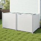 VEVOR Outdoor Privacy Screens, 50" W x 50" H Air Conditioner Fence, Pool Equipment Enclosure, Horizontal Vinyl Privacy Fence, Perfect to Enclose Trash Can and A/C Units (4-Panel)