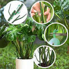 4 Pack Plant Support Stakes, Plant Stakes for Indoor and Outdoor Plants. 28inch Plant Sticks with Extension Poles, Plant Clips, Plant Ties for Potted Monstera Plants, Climbing Plants