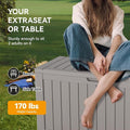 Outdoor Deck Box, 72 Gallon Resin Storage with Lockable Lid