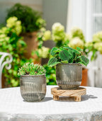 Melphoe Self Watering Pots for Indoor Plants Planter, 4.3 Inch 2 Pack Planters Self Watering Plant Pots for Flower, Houseplants, Succulent, African Violets and Cactus with Drainage