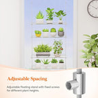 Lifewit 3-Tier Window Plant Shelves 15", Acrylic Adjustable Hanging Floating Shelf, Window Sill Extender for Succulent Plants, Micro Greens, Seed Starter Pots, Herb Planters 38 x 15 cm/15x6