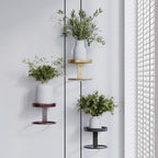Metal Wall Planters Mid Century Modern Floating Shelves for Indoor Hanging Plants, Space-Saving Vertical Garden for Home & Office 3 Pack Black