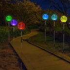 6 Pack Decorative Solar Powered Outdoor Garden Stake Glass Ball Lights for Yard,Color Changing Solar Lawn Globe Lights Waterproof Decor for Christmas Decoration Gift for Mom Wife Friend