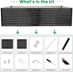 JERIA 8×4×2ft Galvanized Raised，Outdoor Metal Raised Garden Bed, Rectangular Deep Root Planter Box for Vegetables, Flowers, Herbs