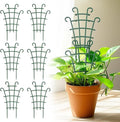 6Pcs Indoor Small Trellis, Trellis for Potted Plants, Plant Support Stakes for Climbing Plants, Stackable Plastic Plant Support for Vine Ivy Pothos Hoya