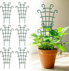 6Pcs Indoor Small Trellis, Trellis for Potted Plants, Plant Support Stakes for Climbing Plants, Stackable Plastic Plant Support for Vine Ivy Pothos Hoya