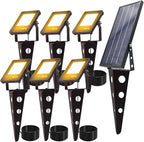 Solar Spotlights Outdoor Waterproof, Zeta 6-in-1 Spot Lights Metal Warm White Auto On/Off Dusk to Dawn Landscape Flag Pole Uplights for Outside House Trees Garden Yard Driveway Pathway Lawn