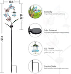 Bshine Solar Butterfly Lights Outdoor Garden Decoration Valentine's Day, Metal Stake Waterproof Hanging Flower Solar Lights, Garden Decoration Outdoor Terrace, Yard, Path and Lawn Ornaments