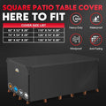 Furniture Set Covers, Black 600D Waterproof, 126 x 74 x 28 Inch