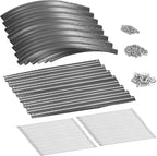 Land Guard 8×2×2ft Galvanized Raised Garden Bed Kit, Raised Garden Boxes Outdoor, Oval Metal Raised Garden Beds for Vegetables, Modern Grey