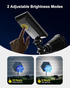 2 Pack Solar Spotlights Outdoor Waterproof for Flag, Tree, Statue, Number Sign, Plant Pot, Bright LED Outside Landscape Flood Lamp for Accent Uplighting Yard, Garden, Driveway, Walkway, Porch, Fence