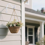 4 Pack 12Inch Plant Hanger, Sturdy Hanging Plant Bracket Hooks Outdoor, Bird Feeder Hanger for Bird Feeders, Planters, Lanterns, Wind Chimes Indoor Outdoor (White)