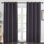 NICETOWN Blackout Curtains 84 Inch Length, Thermal Insulated Room Darkening Drapes Grommet Window Covering for Living Room Bedroom (W52 x L84 Inch, 1 Panel, Greyish Purple)