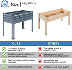 2PCS Galvanized Raised Garden Bed with Legs,2PCS 48×18×30in Elevated Planter Box for Backyard,Outdoor Garden, Patio, Balcony, 300lb Capacity,Grey