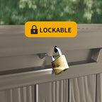 Outdoor Storage Box Waterproof, Lockable Resin 80 Gallon Deck Box Patio Storage - Image 5