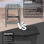 Outdoor Side Tables Adirondack, HDPE Small Table for Patio,Outside End Table for Porch, Deck, Pool, Weather Resistant/Easy Maintenance